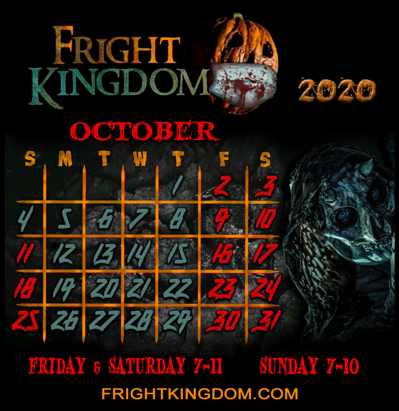 Dates and Hours Fright Kingdom Haunted House New Hampshire